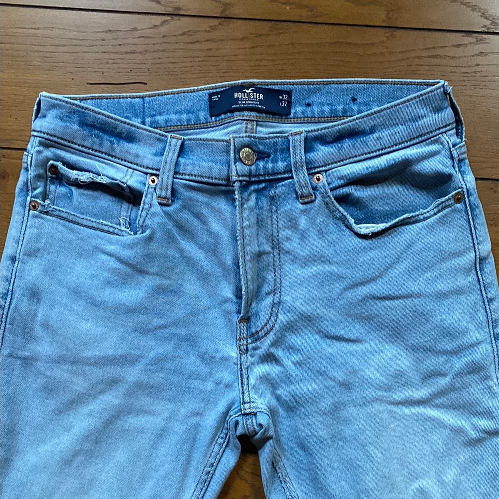 Hollister Men's Light Blue Slim Jeans